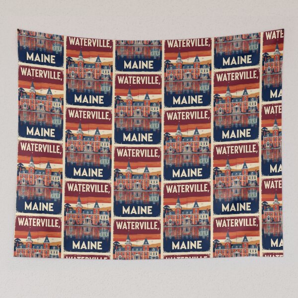 Item preview, Waterville Maine 1950s USA Vintage Travel Tourism designed and sold by TravelersGems.