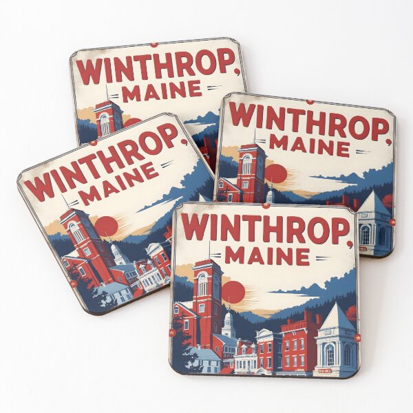 Item preview, Winthrop Maine 1950s USA Vintage Travel Tourism designed and sold by TravelersGems.