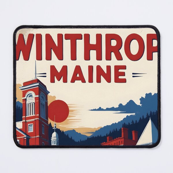 Item preview, Winthrop Maine 1950s USA Vintage Travel Tourism designed and sold by TravelersGems.