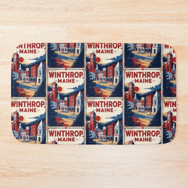 Item preview, Winthrop Maine 1950s USA Vintage Travel Tourism designed and sold by TravelersGems.