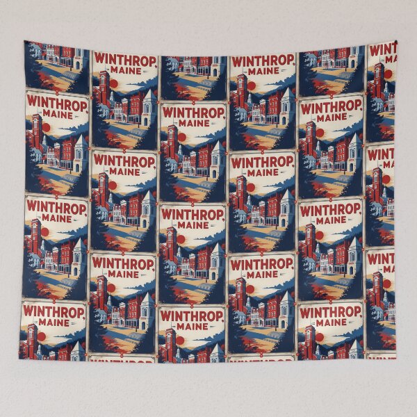 Item preview, Winthrop Maine 1950s USA Vintage Travel Tourism designed and sold by TravelersGems.