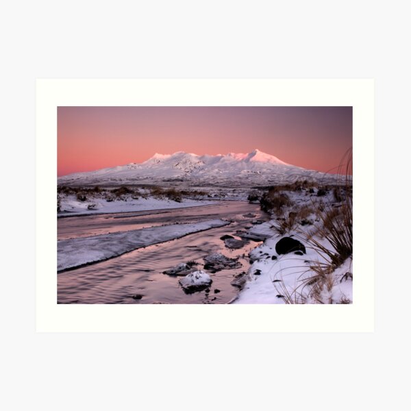 Mt Ruapehu, Sunrise. Art Print