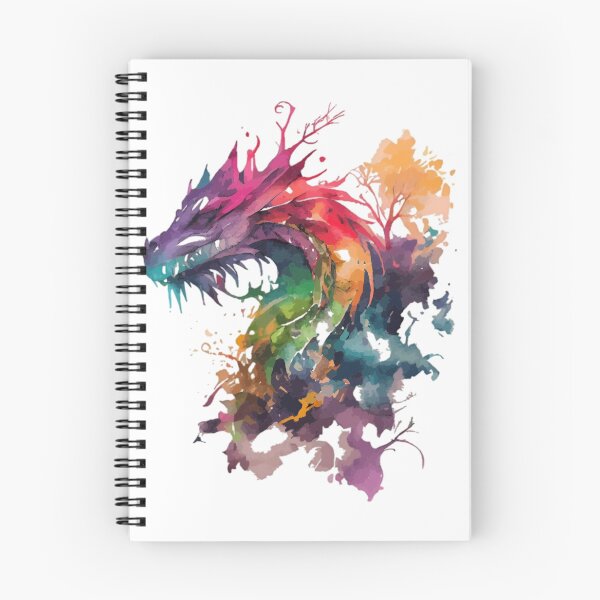 Item preview, Rainbow Watercolor Dragon | Vibrant Fantasy Creature Art designed and sold by Dyan4.