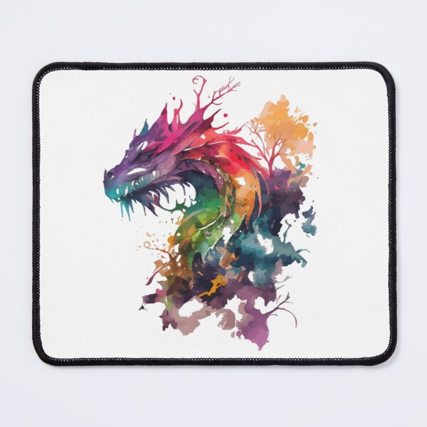 Item preview, Rainbow Watercolor Dragon | Vibrant Fantasy Creature Art designed and sold by Dyan4.
