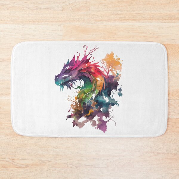 Item preview, Rainbow Watercolor Dragon | Vibrant Fantasy Creature Art designed and sold by Dyan4.