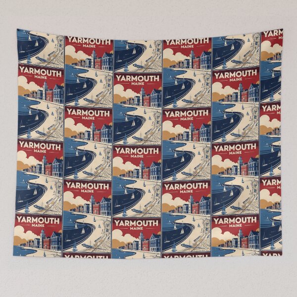 Item preview, Yarmouth Maine 1950s USA Vintage Travel Tourism designed and sold by TravelersGems.