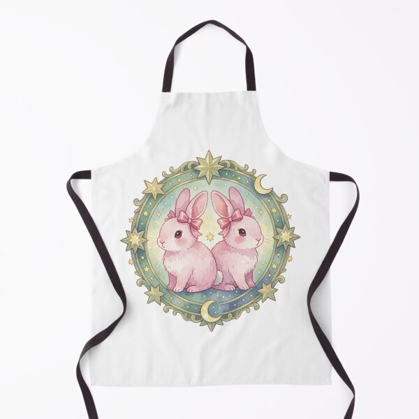 Item preview, Gemini Zodiac Sticker | Celestial Rabbit Astrology Art designed and sold by AillustriaAK.