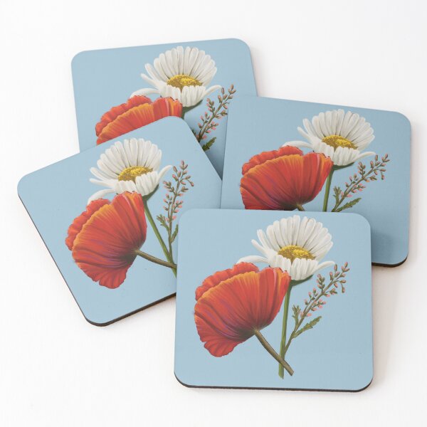 Item preview, poppy and chamomile designed and sold by Freiyart.