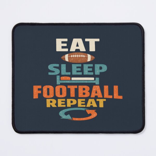 Item preview, Eat Sleep Football Repeat Vintage Football Fan T-Shirt designed and sold by ArthUpscale.