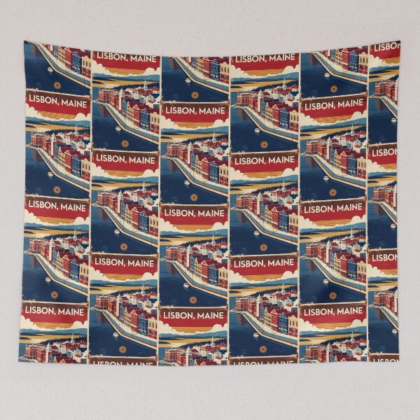 Item preview, Lisbon Maine 1950s USA Vintage Travel Tourism designed and sold by TravelersGems.