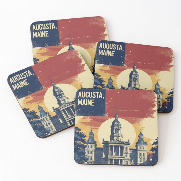 Item preview, Augusta Maine 1950s USA Vintage Travel Tourism designed and sold by TravelersGems.