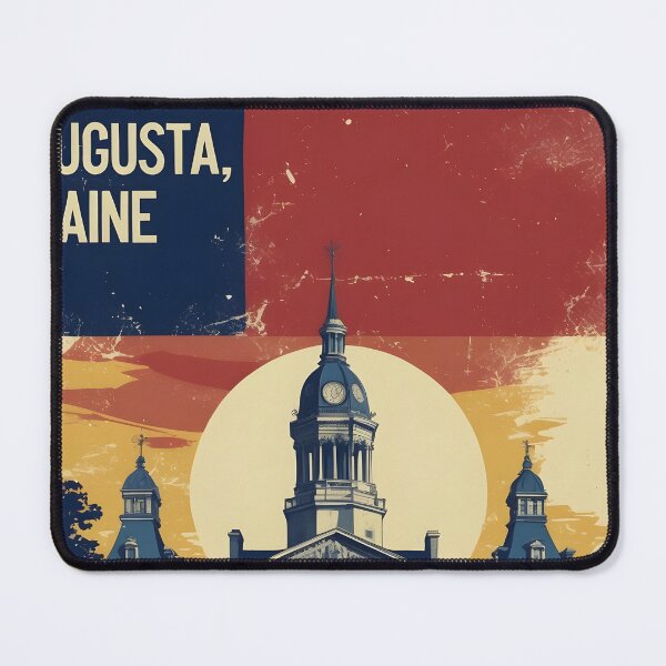 Item preview, Augusta Maine 1950s USA Vintage Travel Tourism designed and sold by TravelersGems.