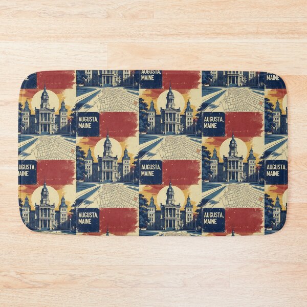 Item preview, Augusta Maine 1950s USA Vintage Travel Tourism designed and sold by TravelersGems.
