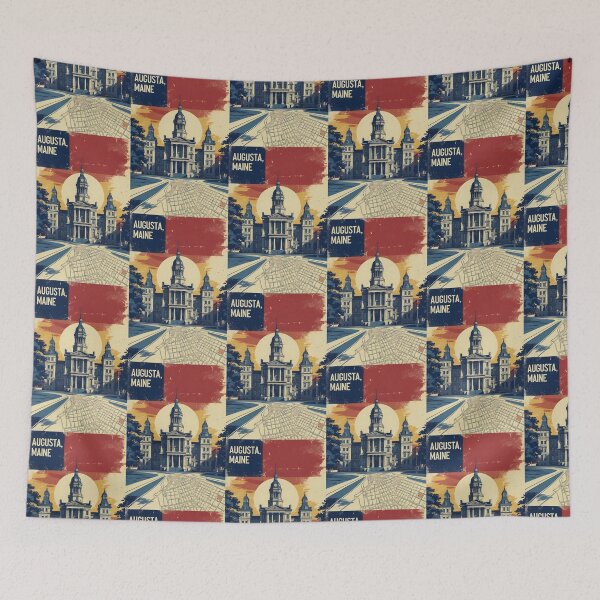 Item preview, Augusta Maine 1950s USA Vintage Travel Tourism designed and sold by TravelersGems.