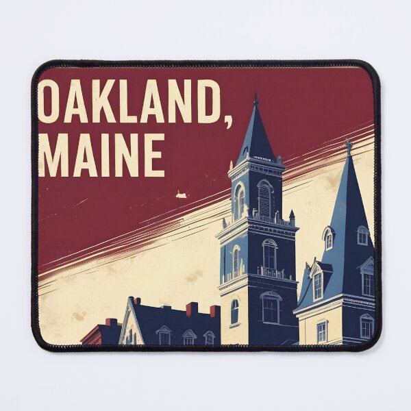 Item preview, Oakland Maine 1950s USA Vintage Travel Tourism designed and sold by TravelersGems.