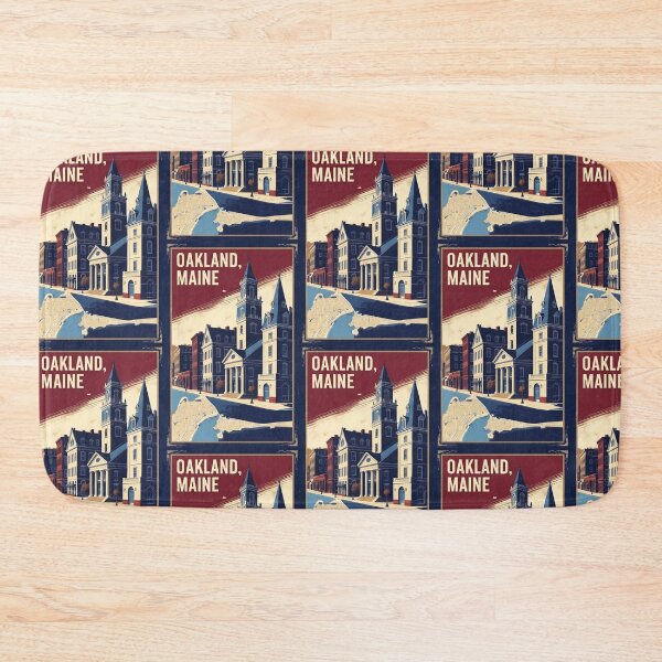 Item preview, Oakland Maine 1950s USA Vintage Travel Tourism designed and sold by TravelersGems.