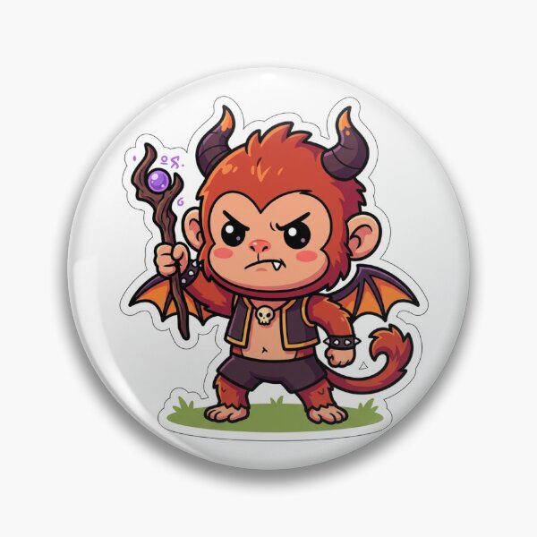 Item preview, Cute Chibi Demon Monkey Sticker Kawaii Anime Art designed and sold by uegi.