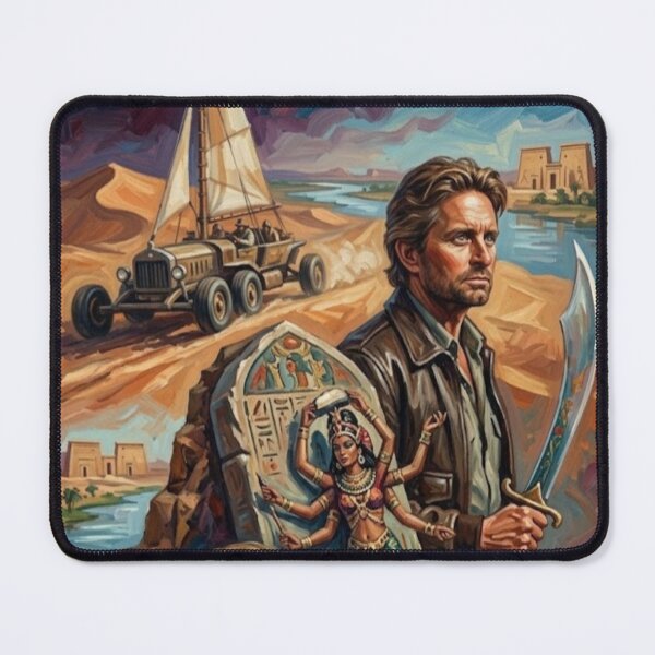 Item preview, A Quest Through Ancient Sands – The Jewel of the Nile Fine Art Print designed and sold by Art's Diner.