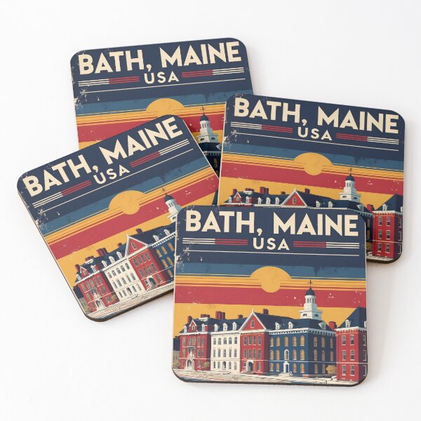 Item preview, Bath Maine 1950s USA Vintage Travel Tourism designed and sold by TravelersGems.