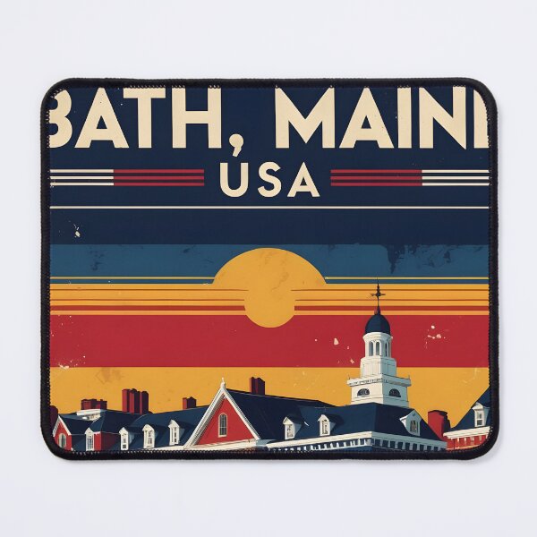 Item preview, Bath Maine 1950s USA Vintage Travel Tourism designed and sold by TravelersGems.