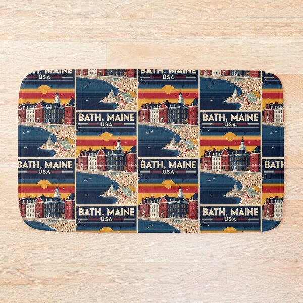 Item preview, Bath Maine 1950s USA Vintage Travel Tourism designed and sold by TravelersGems.