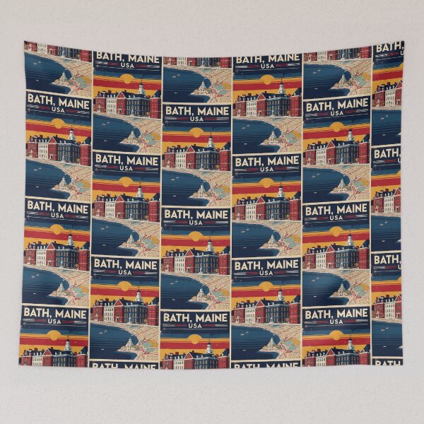 Item preview, Bath Maine 1950s USA Vintage Travel Tourism designed and sold by TravelersGems.