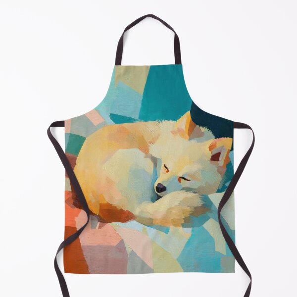 Item preview, Sleeping Pomeranian, Geometric Color Blocks designed and sold by ThingsCatsDo.