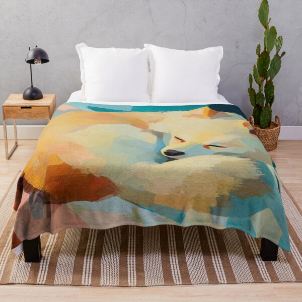 Item preview, Sleeping Pomeranian, Geometric Color Blocks designed and sold by ThingsCatsDo.