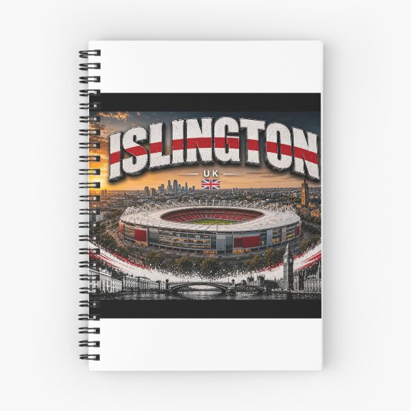 Item preview, London Borough of Islington Skyline & Iconic Stadium Art – Cinematic Twilight Edition designed and sold by globetrottergfx.