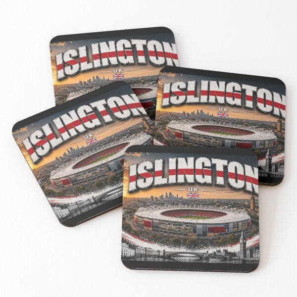 Item preview, London Borough of Islington Skyline & Iconic Stadium Art – Cinematic Twilight Edition designed and sold by globetrottergfx.