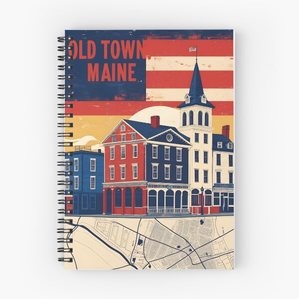 Item preview, Old Town Maine 1950s USA Vintage Travel Tourism designed and sold by TravelersGems.