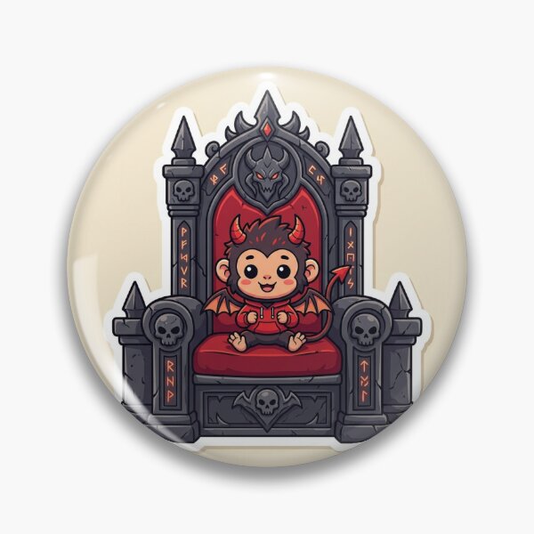 Item preview, Cute Chibi Demon Monkey King Dark Throne Anime Sticker designed and sold by uegi.