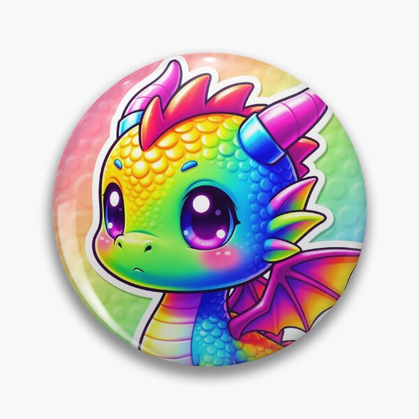 Item preview, Kawaii Colorful Dragon Art designed and sold by krazzyremo.