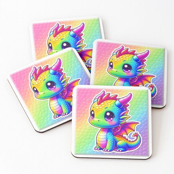 Item preview, Kawaii Colorful Dragon Art designed and sold by krazzyremo.