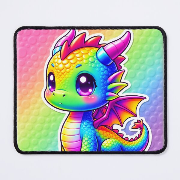 Item preview, Kawaii Colorful Dragon Art designed and sold by krazzyremo.