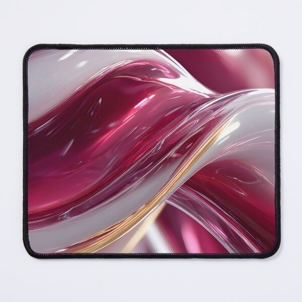 Item preview, Pink Glossy Liquid Swirl Abstract with Flowing Glass Waves designed and sold by daila70.