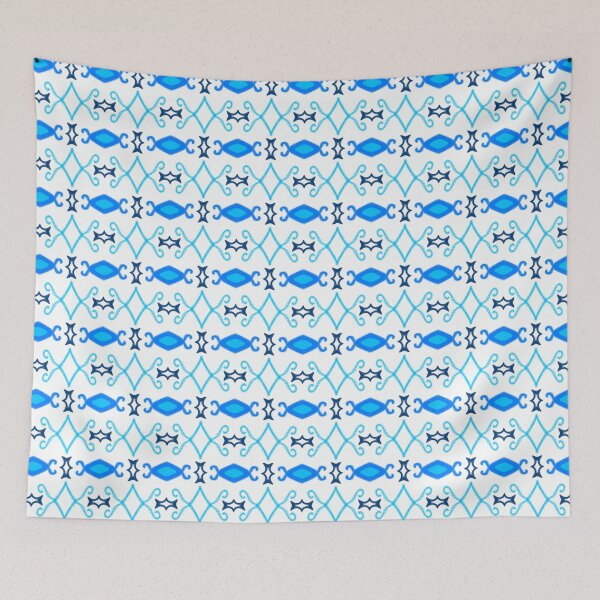 Item preview, Vintage blue patterned background. designed and sold by Artchara..