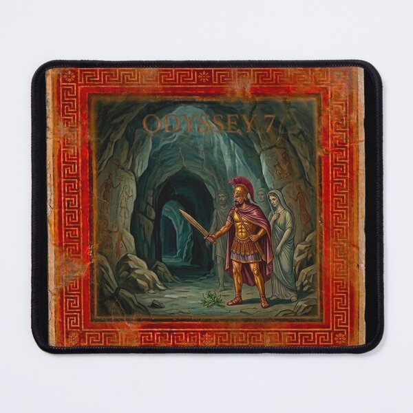 Item preview, Odyssey 7 Underworld Nekyia Ancient Greek Fresco Art designed and sold by codex antique.