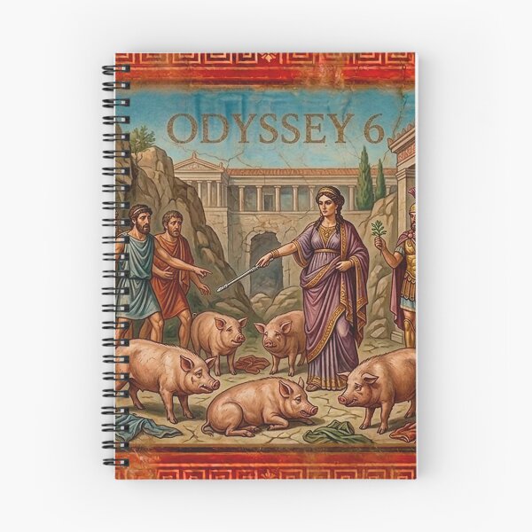 Item preview, Odyssey 6 Sorceress Circe Ancient Greek Fresco Art designed and sold by codex antique.
