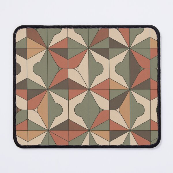 Item preview, Elegant Geometric Tile Pattern | Terracotta Green Star Seamless Repeat designed and sold by Midnight Veil Designs.