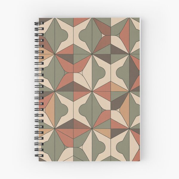 Item preview, Elegant Geometric Tile Pattern | Terracotta Green Star Seamless Repeat designed and sold by Midnight Veil Designs.