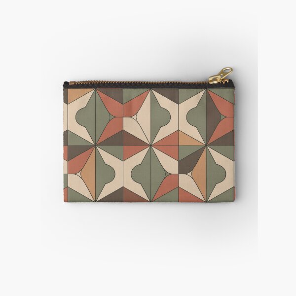 Item preview, Elegant Geometric Tile Pattern | Terracotta Green Star Seamless Repeat designed and sold by Midnight Veil Designs.