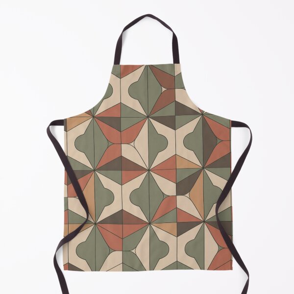 Item preview, Elegant Geometric Tile Pattern | Terracotta Green Star Seamless Repeat designed and sold by Midnight Veil Designs.