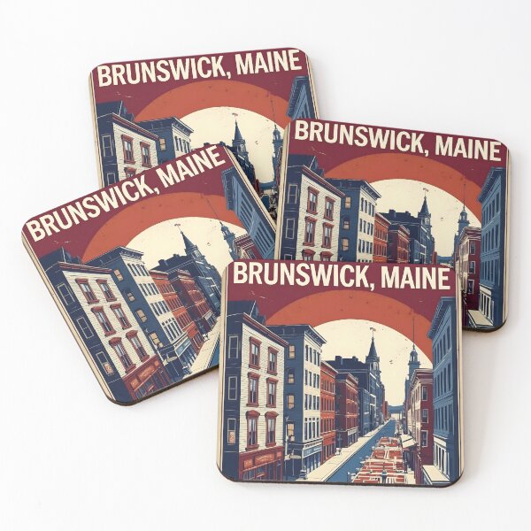 Item preview, Brunswick Maine 1950s USA Vintage Travel Tourism designed and sold by TravelersGems.
