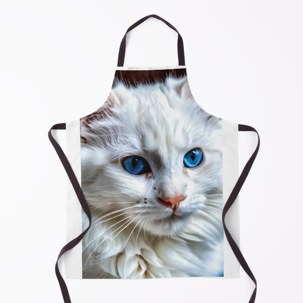Item preview, Animals - White Persian Cat with Blue Eyes, Serene Portrait designed and sold by DoodyPets.