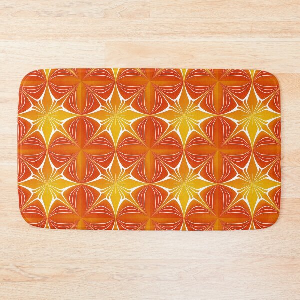 Item preview, Retro Orange and Red Geometric Star Pattern designed and sold by SahmatArt.