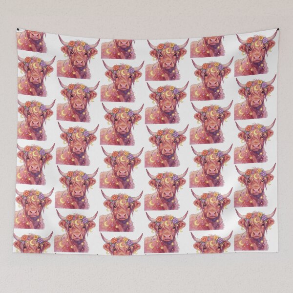 Item preview, Taurus Zodiac Sticker | Highland Cow Astrology Art designed and sold by AillustriaAK.