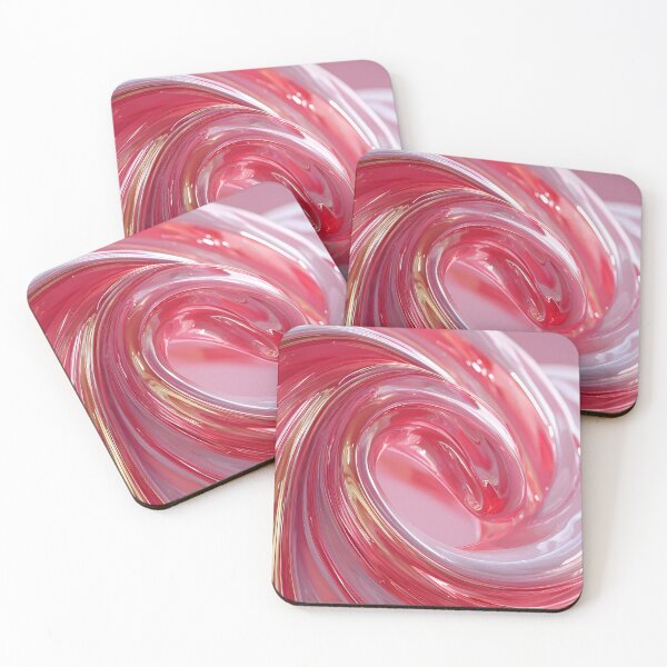 Item preview, Pink Liquid Glass Swirl Abstract with Glossy Fluid Waves designed and sold by daila70.