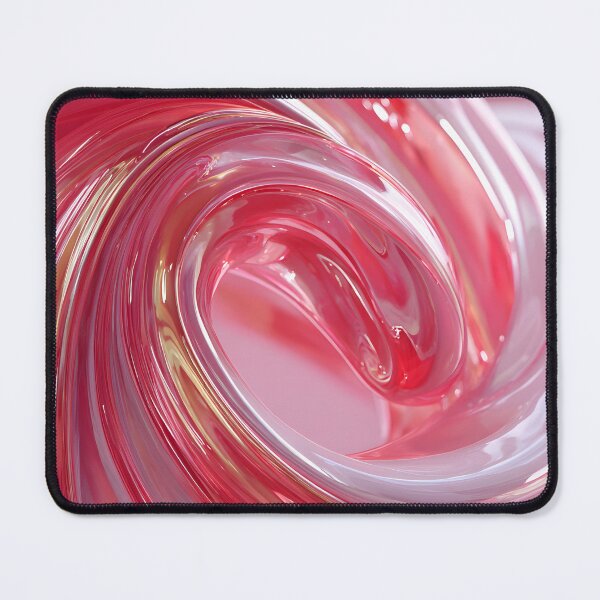 Item preview, Pink Liquid Glass Swirl Abstract with Glossy Fluid Waves designed and sold by daila70.
