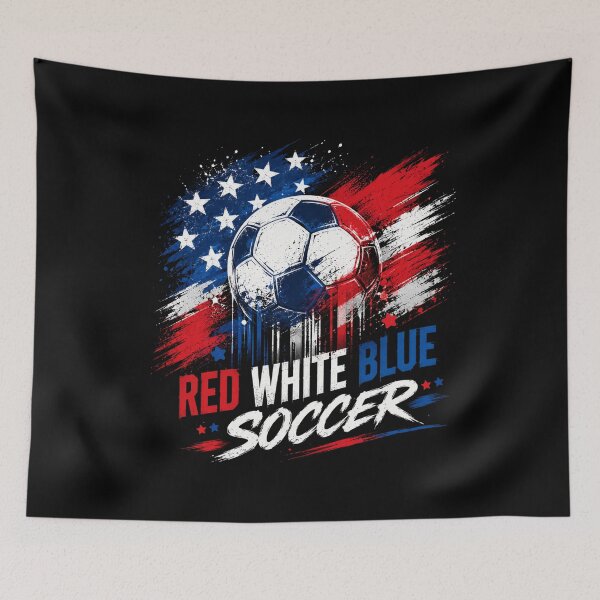 Item preview, Red White Blue USA Soccer Fan Pride Gift designed and sold by CleanDecor.